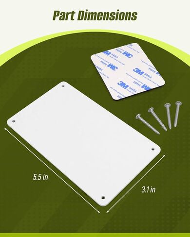 Metal Mounting Plate Fit for RV Trailers Camper Vans Trucks, Surface with Rust Protective Coating Galvanized Iron Bracket, Designed for Non-Metallic Body Including Screws + Adhesives in Kuwait