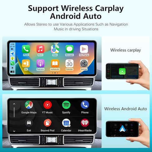 ترقية شاشة لمس QLED مقاس 12.8 بوصة لسيارة Mercedes GLE GLS W166/X166 2016-2019 NTG 5.0/5.1 - Wireless CarPlay/Android Auto، 2400x900 2K، إطار من سبائك الزنك، مشغل Linux سريع الاستقرار in Kuwait
