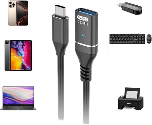 كابل محول USB C إلى USB3.0 لنقل البيانات بسرعة 10 جيجابت في الثانية وشحن 5V3A للهواتف الذكية والأجهزة اللوحية وأجهزة الكمبيوتر المحمولة in Kuwait