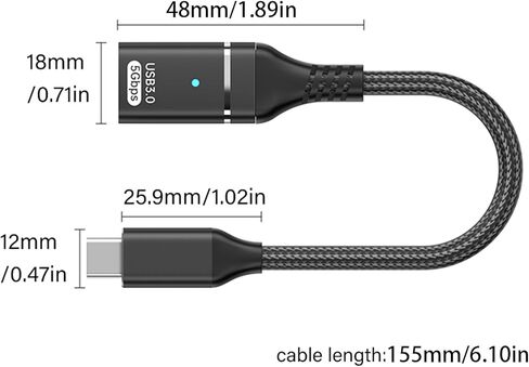 كابل محول USB C إلى USB3.0 لنقل البيانات بسرعة 10 جيجابت في الثانية وشحن 5V3A للهواتف الذكية والأجهزة اللوحية وأجهزة الكمبيوتر المحمولة in Kuwait