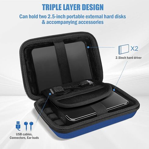 ProCase Hard Drive Case 2.5 Inch Bundle with Hard Carrying Case for Glinet Travel Router in Kuwait