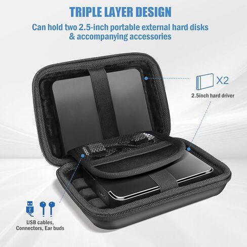 ProCase Hard Drive Case 2.5 Inch Bundle with Hard Carrying Case for Glinet Travel Router in Kuwait