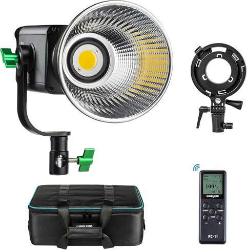 Weeylite Ninja 300 80W LED Video Light, 5600K Daylight COB Studio Light, CRI 95+ Continuous Lighting, 0-100% Dimmable, 7800LM Output, Bluetooth App Control, Portable Photography & Video Lighting Kit in Kuwait