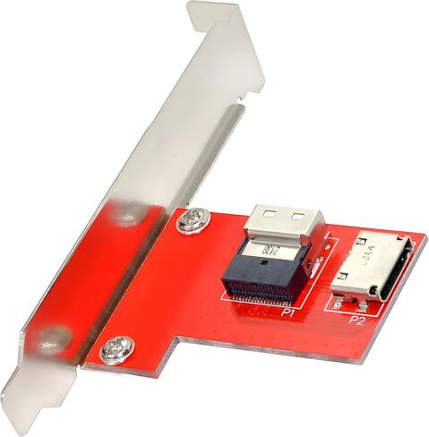 PCI-Express PCI-E 4.0 SAS Slimline SFF-8654 أنثى إلى Oculink SFF-8612 SFF-8611 شاحن أنثي PCBA عكسها مع قوس 12 سم in Kuwait
