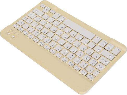 SUNGOOYUE Wireless Keyboard, BT 3.0 Technology Stable Connection Compact Design Light Weight, with Lock Screen Function, for Android iOS PC Tablet Laptop (Yellow) in Kuwait