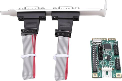PCIe to Serial Card, PCIe to Dual DB9 RS232 Adapter, Serial Port Expansion Card with Controller & Low Profile Bracket, Ideal for Desktop, Laptop & Industrial PC in Kuwait