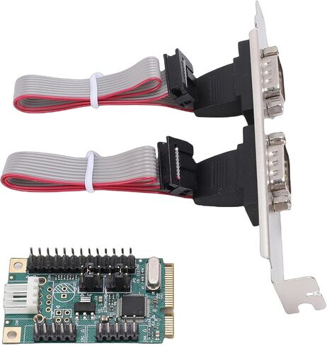 PCIe to Serial Card, PCIe to Dual DB9 RS232 Adapter, Serial Port Expansion Card with Controller & Low Profile Bracket, Ideal for Desktop, Laptop & Industrial PC in Kuwait