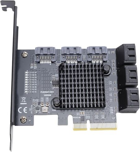بطاقة توسيع PCIe 4X إلى 9 منافذ، محول محرك الأقراص الصلبة PCIe GEN3 بسرعة 6 جيجابت في الثانية مع خاصية التبديل السريع ودعم AHCI، لـ 10 11 2003 in Kuwait