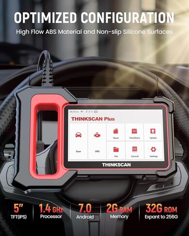 THINKCAR OBD2 Scanner, ThinkScan Plus S5 ABS,SRS,TCM,ECM System CAN Diagnostic Scan Tool, 5 Inches Touchscreen, 94 Brands Car Code Reader, FCA AutoAuth, Wireless Update in Saudi Arabia