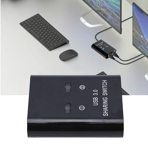 Diyeeni USB 3.0 Switch Selector, USB Switcher 2 in 1 Out for 2 Computers Share 1 Devices, Mouse, Keyboard, Printer, Splitter Selector, Printer Splitter for Two Computers in Kuwait