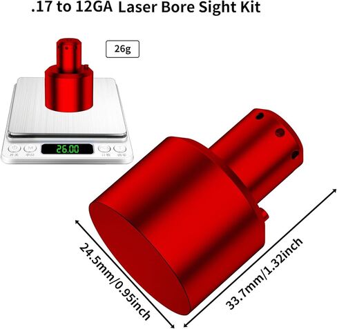 Tipfun Red Laser Bore Sight Kit Laser Boresighter Multiple Caliber (0.17 to 12GA) with Magnetic and Big Button Switch Bore Sighter in Kuwait