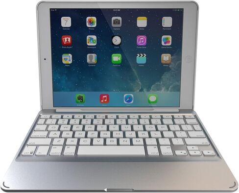 ZAGG Slim Book Ultrathin Case, Hinged with Detachable Backlit Bluetooth Keyboard for iPad Mini 2 / iPad mini 3 - White in Kuwait