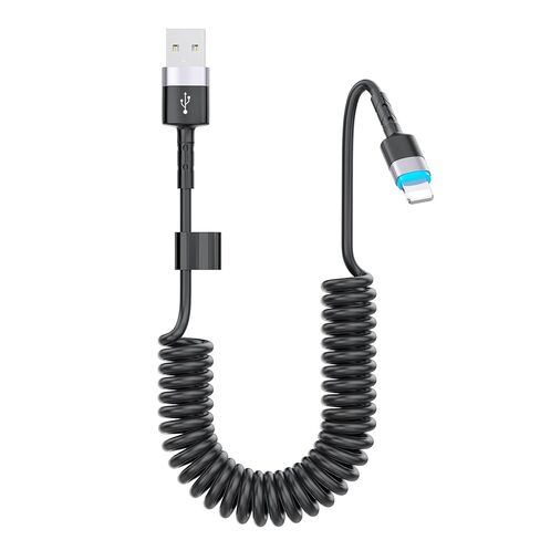 Coiled Lightning Cable, 3 FT, 1-Pack Short USB A to Lightning in Kuwait