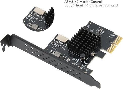 USB3.2 Type E HighSpeed Adapter Card for Desktop PC with Stable Transmission, Plug and Play, Long Service Life for 32/64BIT (Interface to The Right PCI E 2X) in Kuwait