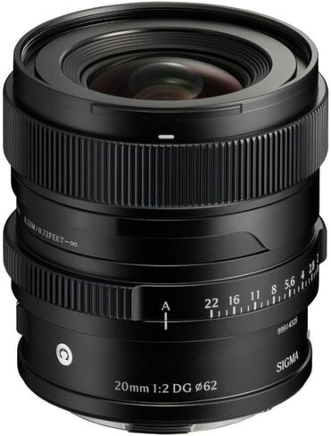 Sigma 20mm F2 DG Full-Frame Contemporary Lens with Manual Aperture Ring and Magnetic Lens Cap (Black, L Mount) in Kuwait