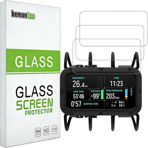 Screen Protector For Suunto Nautic, [3 Pack] Tempered Glass with 9H Hardness, Anti-Scratch, Bubble-Free in Kuwait