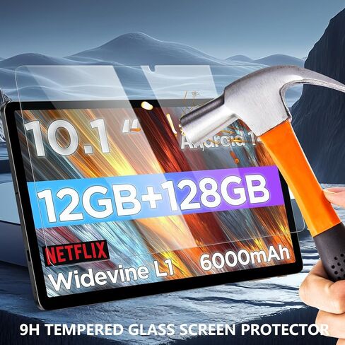واقي شاشة متوافق مع Callsky-Tab Ctab 10 10.1 بوصة، قطعتان بديلتان من طبقة الزجاج المقسى صلابة 9H، أفلام مضادة لبصمات الأصابع ومضادة للوهج in Kuwait