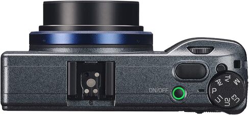 Ricoh GR IIIx Urban Edition, Metallic Gray Body with Navy Blue Ring, Digital Compact Camera with 24MP APS-C Size CMOS Sensor, 40mmF2.8 GR Lens (in The 35mm Format) (Renewed) in Kuwait