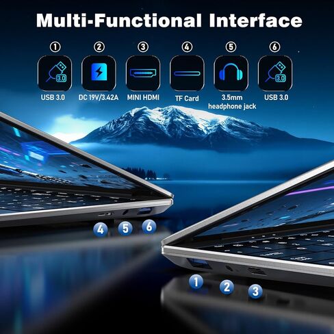 FUNYET 2026 Business Laptop, 15.6 Inch Laptop Computer Windows 11 Pro, 16GB RAM 512GB SSD, Int Core i5 Processor(Up to 3.2GHz), 2-Year Warranty, Backlit Keyboard, Bluetooth, FHD 1080P, MINI HDMI in Kuwait
