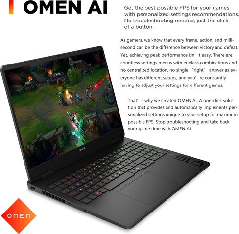 كمبيوتر محمول HP OMEN مقاس 16 بوصة للألعاب، Intel Ultra 9 285H 16-Core، NVIDIA GeForce RTX 5070 8GB، 16GB DDR5، 1TB PCIe SSD، شاشة IPS WUXGA 144 هرتز، WiFi 6E، لوحة مفاتيح بإضاءة خلفية RGB، Windows 11، موزع USB-C in Kuwait