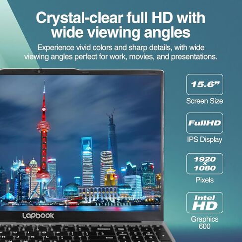 15.6" Full HD Windows 11 Laptop (Apr 2026 Release) - Built in USA - 15th Gen CPU, 8GB RAM, M.2 SATA Slot Expandable Storage up to 2TB, Windows 11 Home, WiFi 5, Webcam - 15 Inch Lightweight Laptop in Kuwait