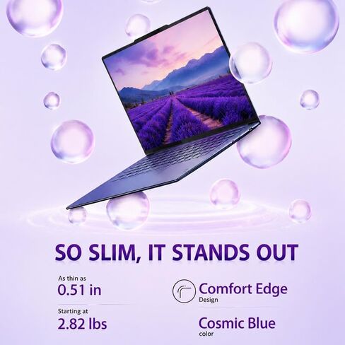 كمبيوتر محمول Lenovo Yoga Slim 7X مقاس 14.5 بوصة 3K OLED Touch 90 هرتز 1000nit، Snapdragon X Elite 12-core 45TOPS، ذاكرة الوصول العشوائي LPDDR5X سعة 16 جيجابايت، 1 تيرابايت SSD، WiFi 7، Win11 Pro، Copilot+ PC، لوحة مفاتيح بإضاءة خلفية in Kuwait