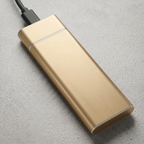 64GB Portable External SSD for Laptop, USB 3.1 to Type-C Solid State Drive, Lightweight Hard Drive for PC(Golden) in Saudi Arabia