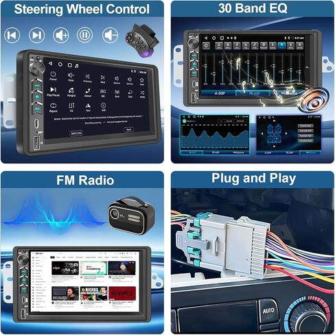 ستيريو راديو السيارة لسيارة Chevy Silverado SSR Tahoe Suburban GMC Sierra Yukon Cadillac Escalade 2003-2006 /Colorado 2004-2012/CarPlay Android Auto GPS Navi WiFi، كاميرا احتياطية، مقبض زر مادي SWC in Kuwait
