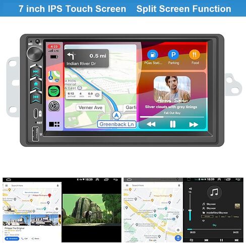 ستيريو راديو السيارة لسيارة Chevy Silverado SSR Tahoe Suburban GMC Sierra Yukon Cadillac Escalade 2003-2006 /Colorado 2004-2012/CarPlay Android Auto GPS Navi WiFi، كاميرا احتياطية، مقبض زر مادي SWC in Kuwait