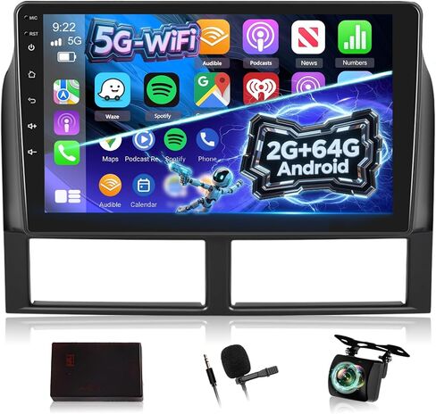2+64G Radio for Jeep Grand Cherokee Radio 1999-2004, 9 inch Android Touch Screen Grand Cherokee Car Stereo, Carplay/Android Auto/Bluetooth/EQ Audio/SWC in Kuwait