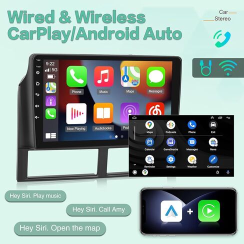 2+64G Radio for Jeep Grand Cherokee Radio 1999-2004, 9 inch Android Touch Screen Grand Cherokee Car Stereo, Carplay/Android Auto/Bluetooth/EQ Audio/SWC in Kuwait