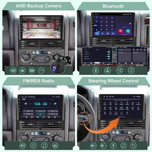 2+64G Radio for Jeep Grand Cherokee Radio 1999-2004, 9 inch Android Touch Screen Grand Cherokee Car Stereo, Carplay/Android Auto/Bluetooth/EQ Audio/SWC in Kuwait