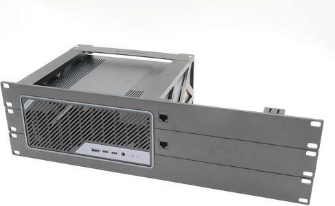 حامل حامل لجهاز miniSforum MS-02 Ultra مع 2 حجر مفاتيح RJ45 ارتفاع 19 بوصة 3U - تدفق هواء جيد in Kuwait