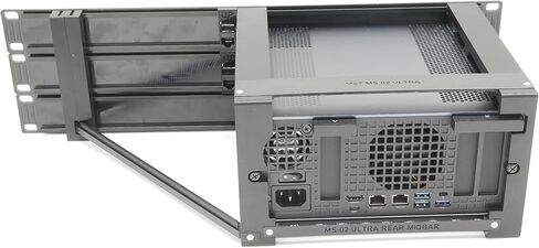 حامل حامل لجهاز miniSforum MS-02 Ultra مع 2 حجر مفاتيح RJ45 ارتفاع 19 بوصة 3U - تدفق هواء جيد in Kuwait