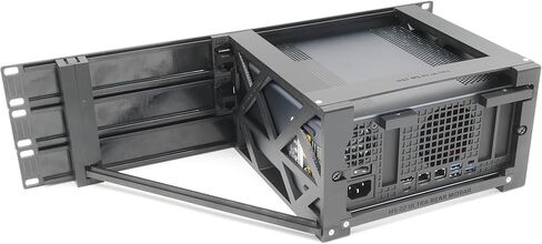 حامل حامل لجهاز miniSforum MS-02 Ultra مع 2 حجر مفاتيح RJ45 ارتفاع 19 بوصة 3U - تدفق هواء جيد in Kuwait