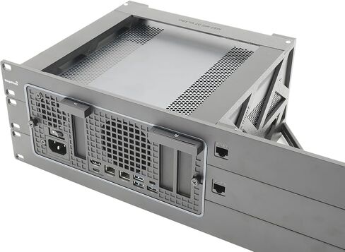حامل حامل لجهاز miniSforum MS-02 Ultra مع 2 حجر مفاتيح RJ45 ارتفاع 19 بوصة 3U - تدفق هواء جيد in Kuwait