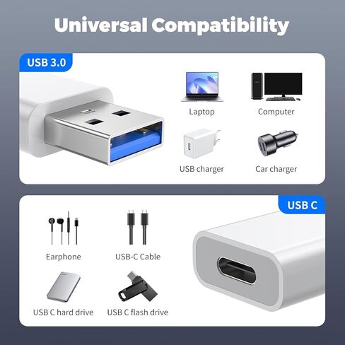 USB to USB C Adapter 3Pack, USB-C Female to USB Male Charger Converter for Phone 16 15 14 13 Plus Pro Max,Galaxy S25 24 23, Purple in Kuwait