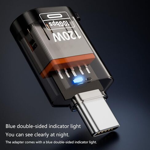 محول Clear Shell من النوع C ذكر إلى USB A أنثى لشحن الكمبيوتر المحمول ونقل البيانات in Kuwait