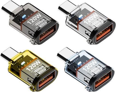محول Clear Shell من النوع C ذكر إلى USB A أنثى لشحن الكمبيوتر المحمول ونقل البيانات in Kuwait