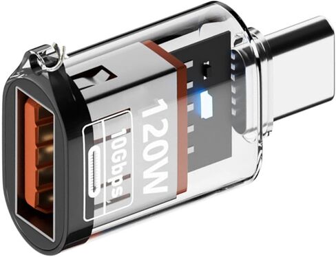 محول Clear Shell من النوع C ذكر إلى USB A أنثى لشحن الكمبيوتر المحمول ونقل البيانات in Kuwait