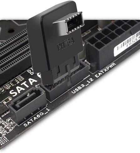 USB3.0 19Pin إلى TYPE-E 20Pin رأس تمديد محول USB3.0 إلى TYPE-E 90 درجة محول نوع C USB3.1 مقبس اللوحة الأمامية للوحة الأم PC موصل الناهض (2 حزمة واحدة إيجابية وواحدة سلبية) in Kuwait