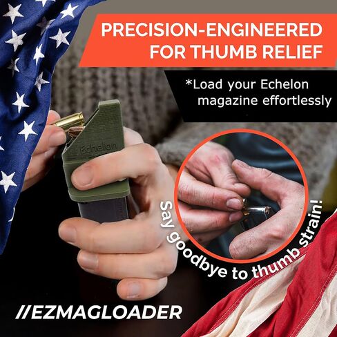 محمل المجلات EZMAGLOADER لـ Springfield Echelon مقاس 9 مم - تحميل سهل بدون ألم - قبضة مريحة - ملحقات محمل السرعة - حواف كبيرة لتخفيف الإبهام in Kuwait