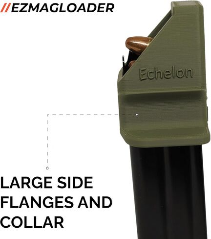 محمل المجلات EZMAGLOADER لـ Springfield Echelon مقاس 9 مم - تحميل سهل بدون ألم - قبضة مريحة - ملحقات محمل السرعة - حواف كبيرة لتخفيف الإبهام in Kuwait