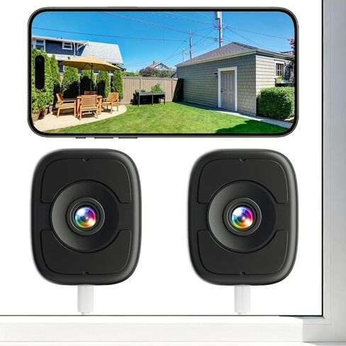 LongPlus 8MP 4K Window Camera, 5GHz & 2.4GHz WiFi Camera for Home Security with Color Night Vision, 24/7 Recording, Person/Motion Detection, Easy Install 2Pack in Saudi Arabia