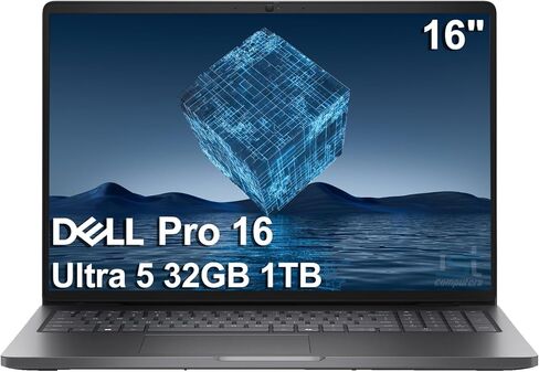 Dell Pro 16 PC16250, 16" FHD+, Intel Ultra 5 235U, 32GB DDR5 RAM, 1TB SSD in Saudi Arabia