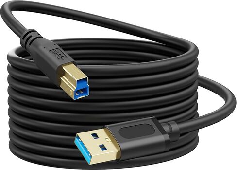 كابل Jelly Tang USB 3.0 ذكر A ذكر إلى B ذكر 25 قدمًا، كابل USB 3.0 A-B/A ذكر إلى B ذكر فائق السرعة - للماسحة الضوئية والطابعات ومحركات الأقراص الصلبة الخارجية لسطح المكتب والمزيد (25 قدمًا/8 أمتار) in Saudi Arabia