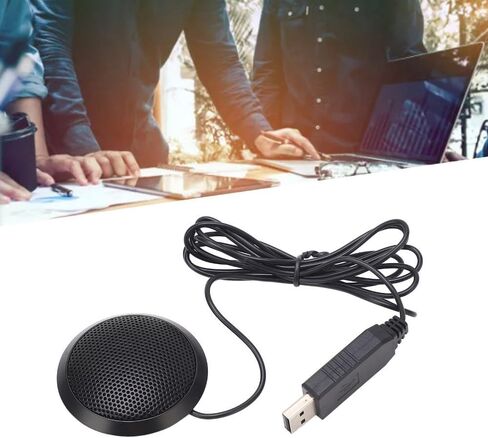 مكبر صوت USB للمؤتمرات، التوصيل والتشغيل، صوت واضح 360 درجة، ميكروفون مكبر صوت متعدد الاتجاهات، اجتماعات عبر الإنترنت in Kuwait