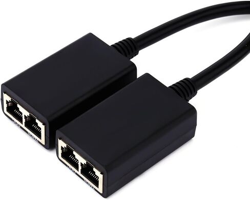 DAN&DRE LAN 15×8×2 30M Over RJ45 CAT5e CAT6 LAN Ethernet Balun Extender Repeater Up to 1080P in Kuwait