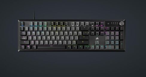 لوحة مفاتيح الألعاب السلكية الميكانيكية Corsair K70 CORE RGB - مفاتيح خطية حمراء MLX مشحمة مسبقًا، SOCD، أغطية مفاتيح ABS مزدوجة اللقطة، قرص التحكم في الوسائط، اقتراع 1000 هرتز، QWERTY NA - رمادي فولاذي (متجدد) in Kuwait