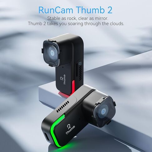 RunCam Thumb Pro FPV Mini Action Camera 4K 16g 150°FOV Remote-control Recording with Gyroflow Stabilization ND Filter for FPV Drone Cinewhoop Airplane RC Car (Thumb Pro+ND Filter Set+128G SD Card) in Kuwait